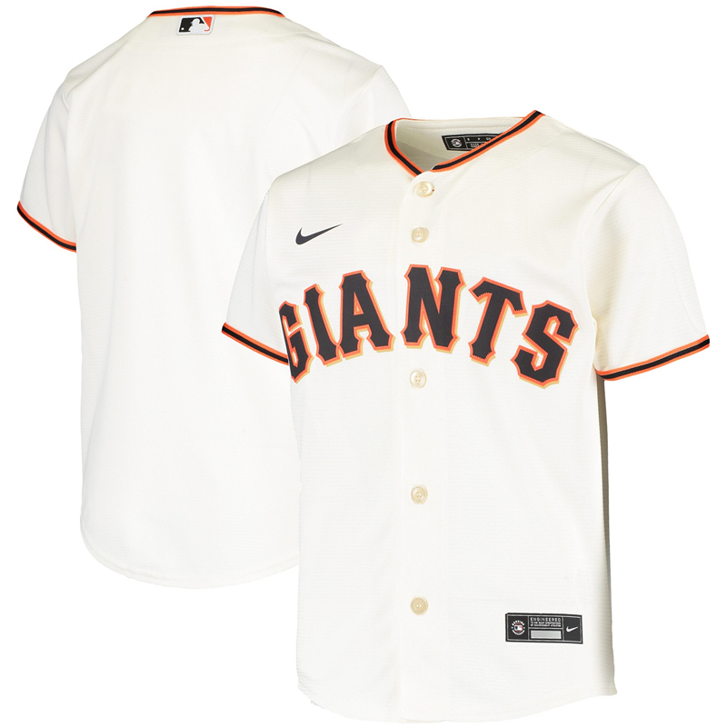 2020 MLB Youth San Francisco Giants Nike Cream Home 2020 Replica Team Jersey 1->youth mlb jersey->Youth Jersey